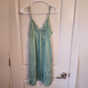 Victoria's Secret Pink and Green Slip Dress